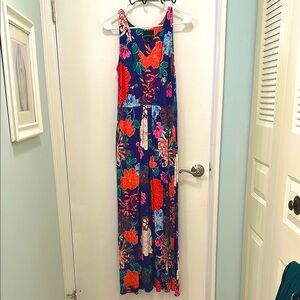 Cynthia Rowley Floral Maxi Dress with Pockets | Size Small